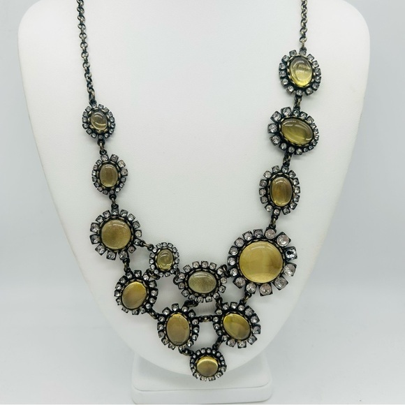 J. Crew Jewelry - J. Crew Yellow Jeweled Bib Necklace